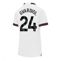 Camisa de Futebol Manchester City Josko Gvardiol #24 Equipamento Secundário Mulheres 2023-24 Manga Curta